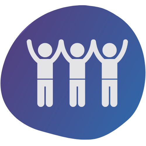 Illustration of three people celebrating 