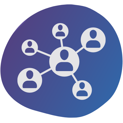 Illustration of a network of people 