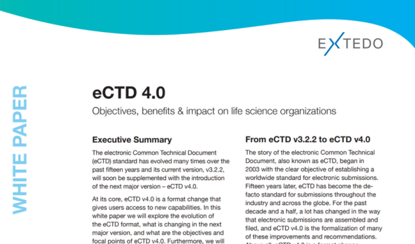 EXTEDO eCTD 4.0 Objectives, Benefits and Impact