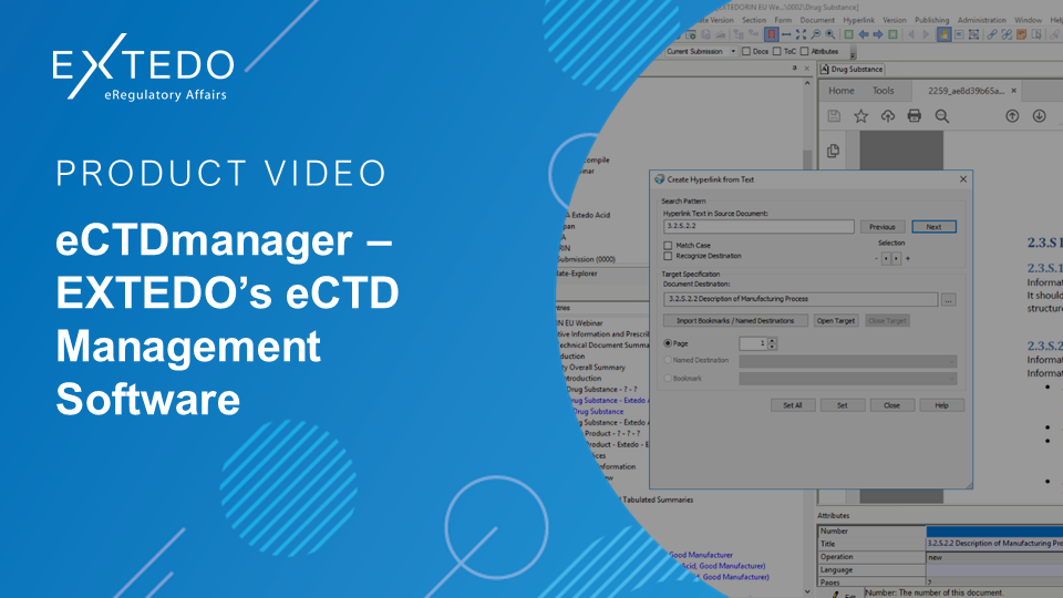  Video: eCTDmanager - EXTEDO's eCTD Management Software Solution